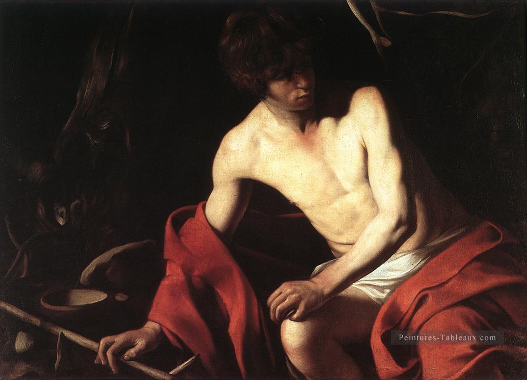 Saint Jean Baptiste1 Caravage baroque Peintures à l'huile